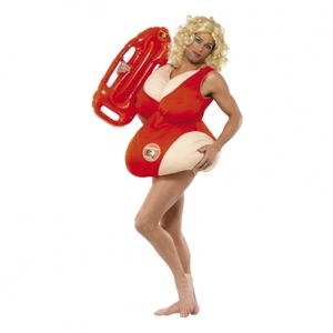 Baywatch Tjock Livräddare Maskeraddräkt - One size