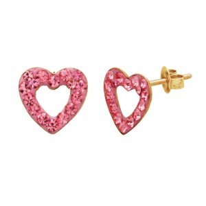 Pink Crystal Stud Earrings