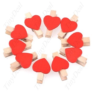 Heartshaped Wooden Clip Holder