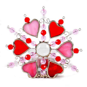 Colorful Hearts Burst Votive