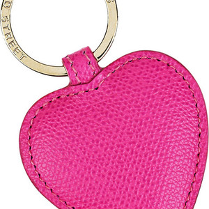 Pink Leather Keychain