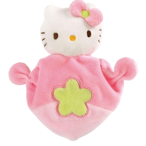 Hjärtformad snuttefilt med Hello Kitty-motiv