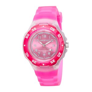Analog Bright Pink Resin Watch