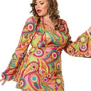 Sexig retro-klänning för plus size-kvinnor
